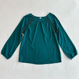Old Navy emerald green blouse